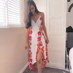 Wrap front dress
